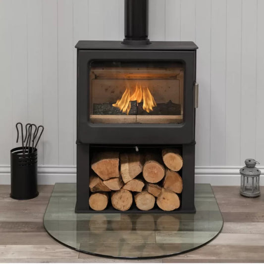 Mendip Ashcott Wide Log Store SE Wood Stove