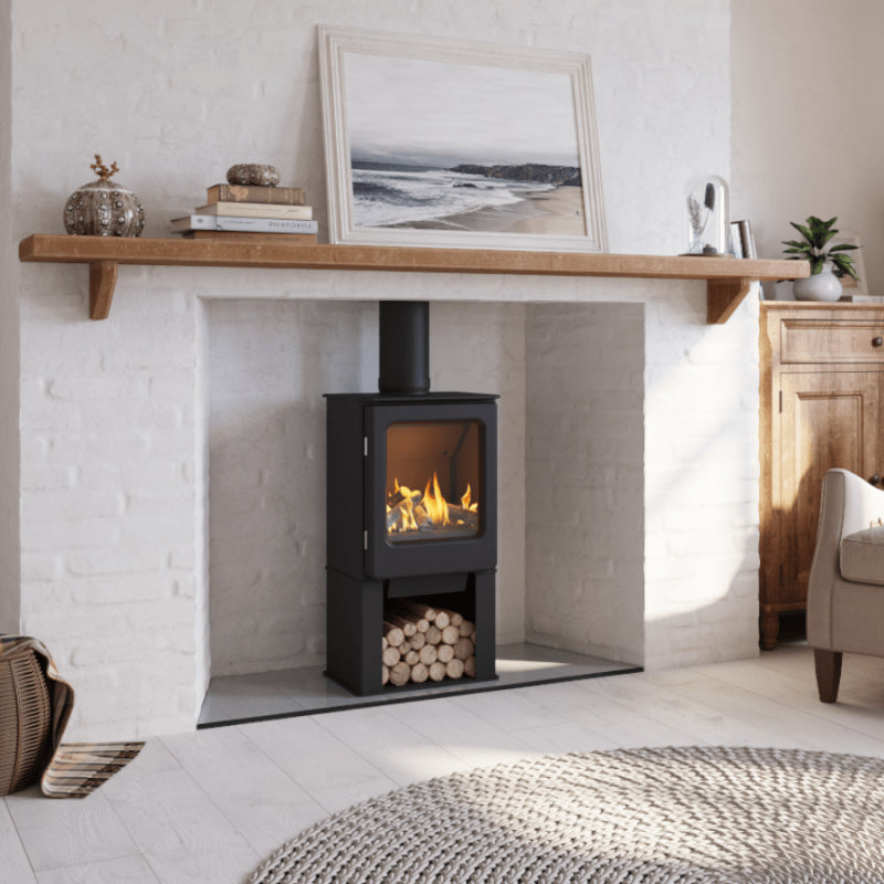 Mendip Ashcott Balanced Flue Log Store Natural Gas Stove