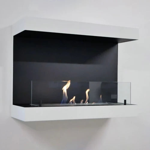 Dakota White - 3-sided 80 cm Wall Bio fireplace