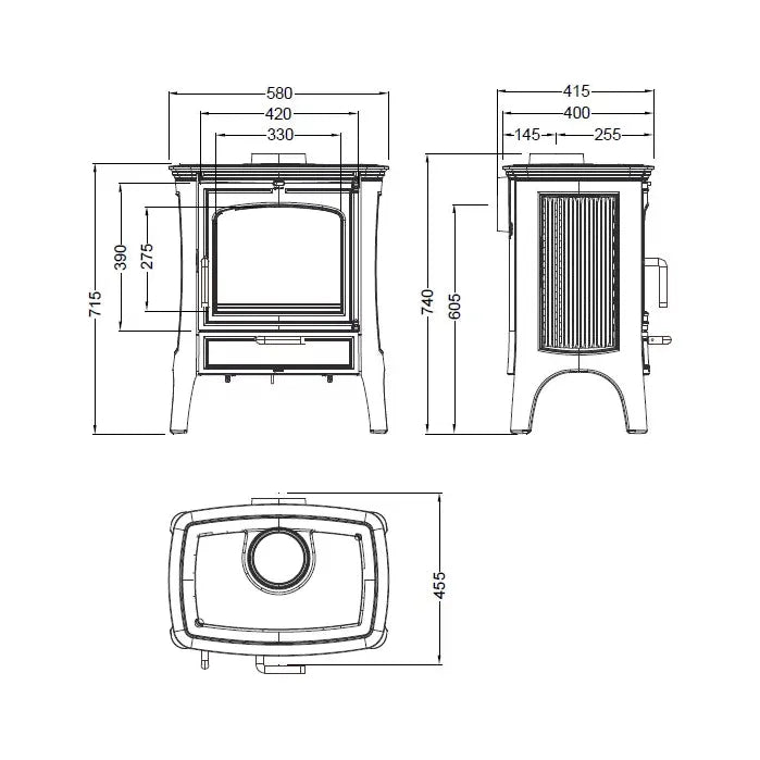 Hergom E20 NS Cast Iron Stove