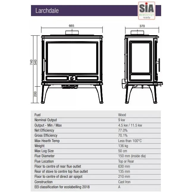 ACR Larchdale 9kw Stove