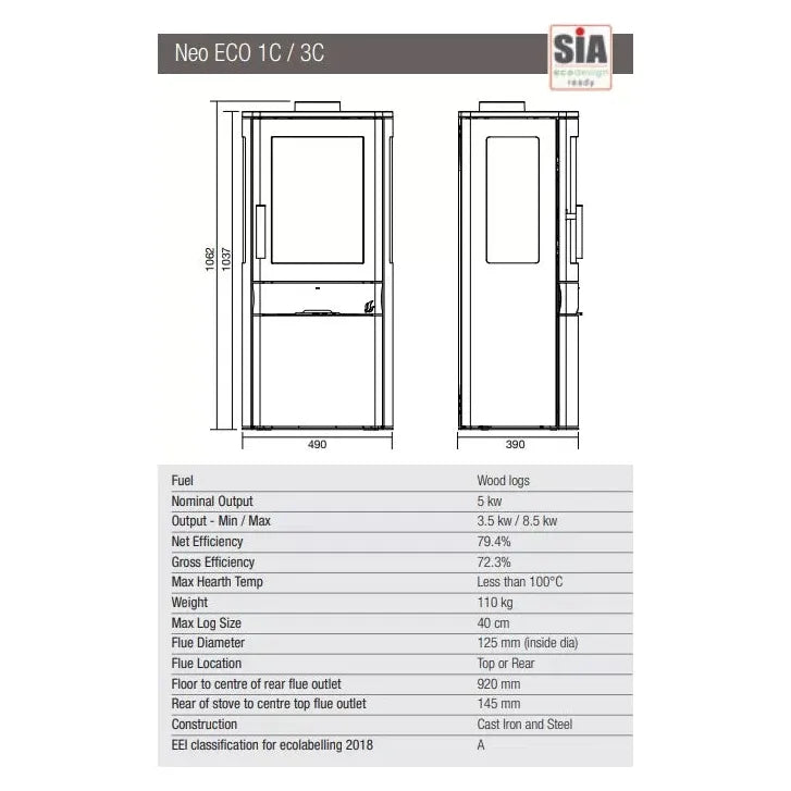 ACR Neo 1C Wood Stove