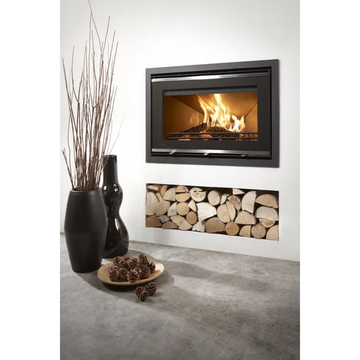 Westfire Uniq 32 Glass Narrow Inset Wood Stove