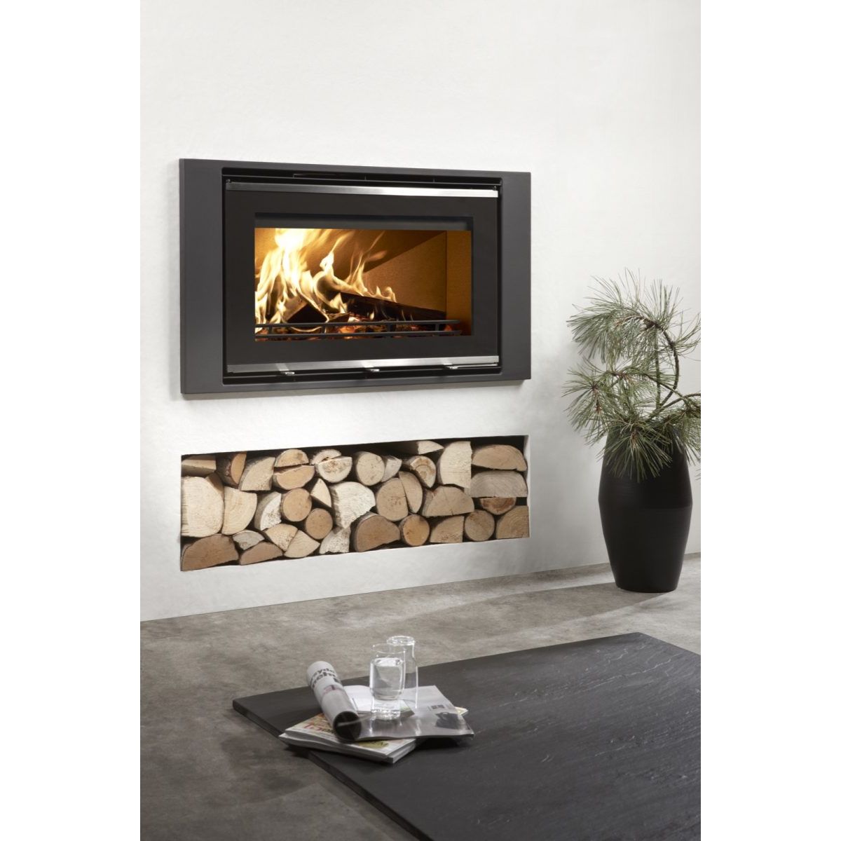 Westfire Uniq 32 Glass Wide Inset Wood Stove