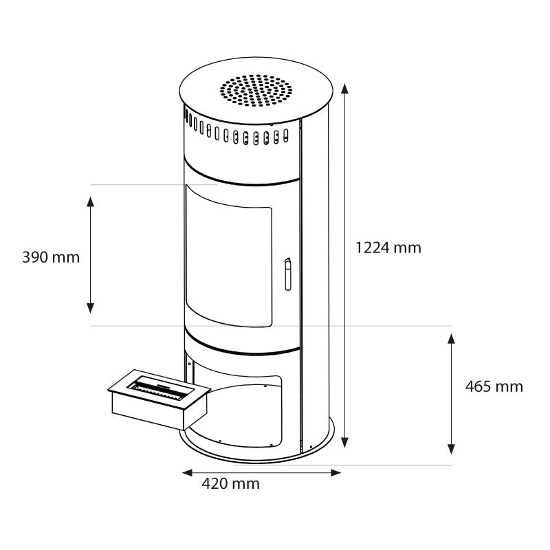 Washington - Bioethanol Wood-burning Stove